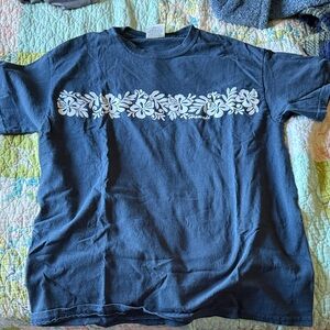 Navy Floral Stripe T-Shirt